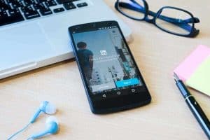 LinkedIn app in mobile phone
